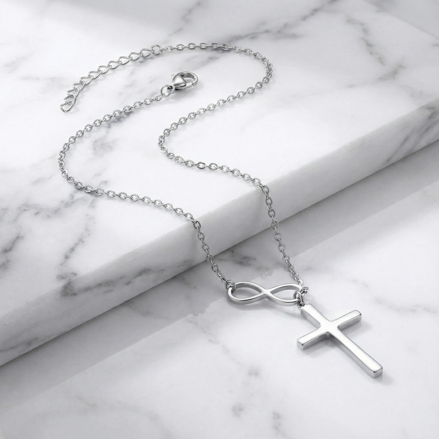 Quiet Grace | Infinity-Cross Necklace